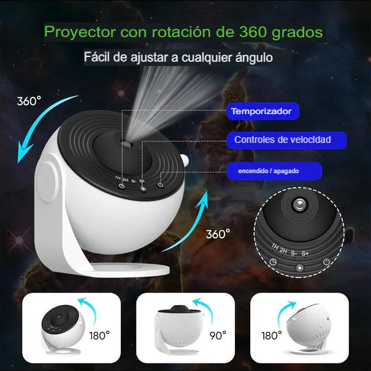 Proyector Espacial Planetario – Proyecta el universo en tu habitación.