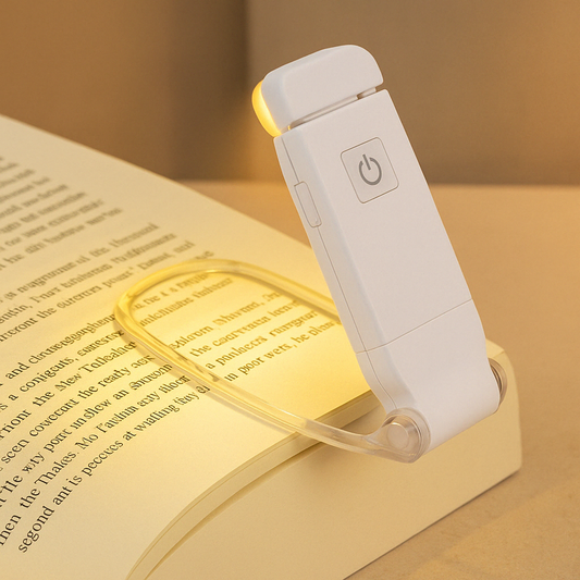 Luz de Lectura con Protección Ocular – Plegable, Recargable y Ultraligera